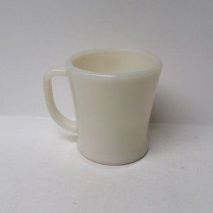 Anchor Hocking Fire King Ivory Flat Bottom Handled Coffee Mug